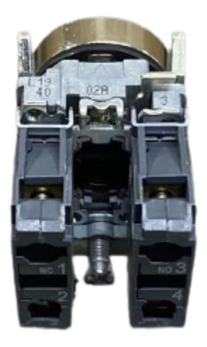 Botão Ø22mm Retorno Por Mola Am + Na+nf Xb4ba55 Schneider Amarelo -
