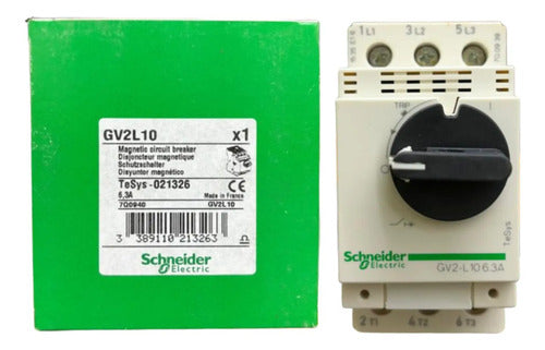 Disjuntor Magnetico 6,3a Manopla Rotativa Gv2l10 Schneider