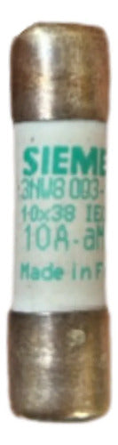 Kit Com 3: Fusivel Cilindrico 10x38mm 10a 3nw8003-1 Siemens 500v
