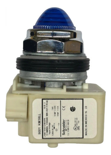 Sinaleiro 30mm Metálico 9001kp38lll9 Azul Schneider Azul 120 Vca/cc
