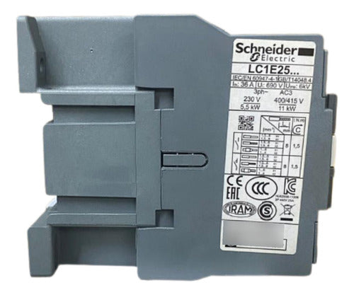 Contator Tripolar 25a 1na 380vca Lc1e2510q7 Tesys Schneider 380v
