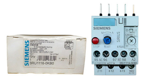 Relé Térmico 3ru1116-0kb0 0,9-1,25a Siemens -