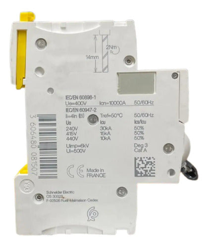 Disjuntor Acti9 Ic60h 2p Curva B 20a 230v A9f83220 Schneider