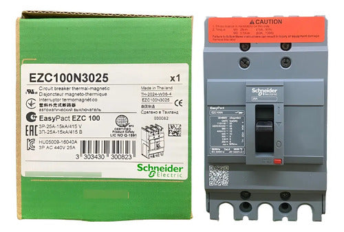 Disjuntor Tripolar 3p 25a Ezc100n3025 Schneider