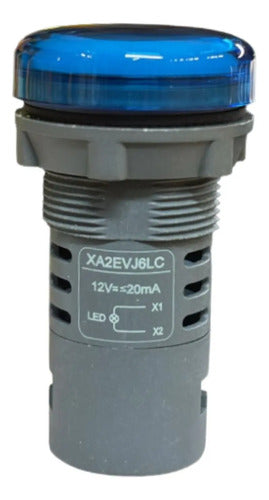 Kit Com 5: Sinalizador 22mm Led Azul 12vca/cc Xa2evj6lc 12vca/cc