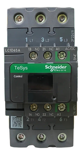 Contator Tesys 3p 65a Ac-3 24-60vca/cc Lc1d65abne Schneider 60v