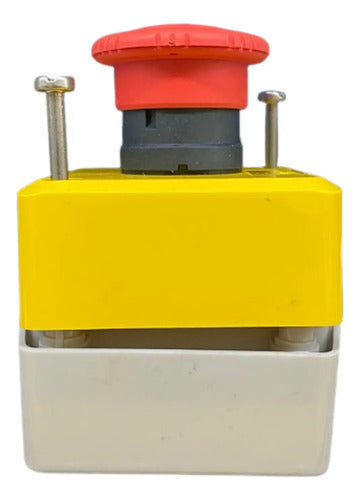 Botoeira 22mm Plastica 1 Botao Emergencia Xalk174g Schneider Amarelo E Cinza