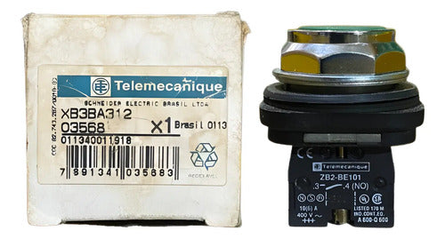 Botão Impulso 1na+1nf 30mm Xb3ba312 Verde Telemecanique Verde -