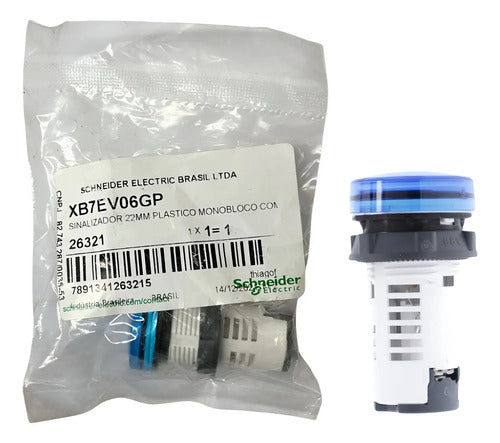 Kit Com 3: Sinalizador 22mm Plástico Xb7ev06gp Schneider -