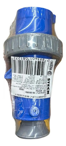 Plug N3076w 16a 2p+t 220/240v 6h Azul Steck 200/250v