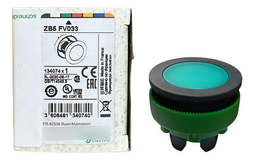 Kit Com 2: Cabeçote Para Sinalizador Zb5fv033 Schneider Verde 0