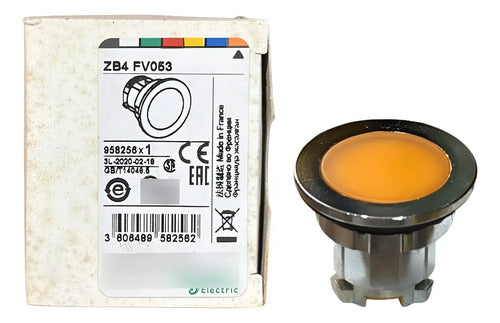 Kit Com 2: Cabeçote Para Sinalizador Zb4fv053 Schneider Laranja 0