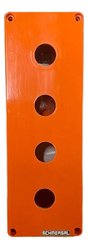 Botoeira De Plástico Absp4 C/ 4 Furos De 22mm Ace Schmersal Laranja