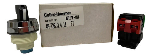 Comutador 30mm 1naf 3 Posições Preto 4a-726.3.4.11 Eaton Preto Não Se Aplica