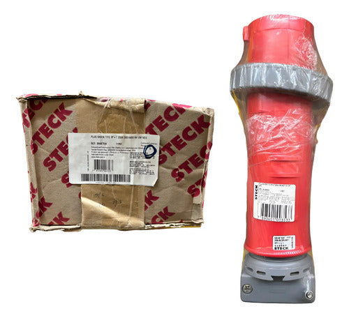 Plug Sn4876w 200a 3p+t 380/440v Vermelho Steck 380/440v