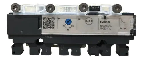 Disparador Nsx100 Tm80d Tetrapolar 4p3d Lv429041 Schneider
