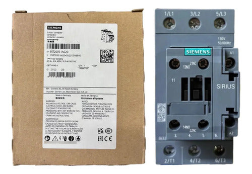 Contator 3rt1035-1ag20 110v 50/60hz Siemens 110v