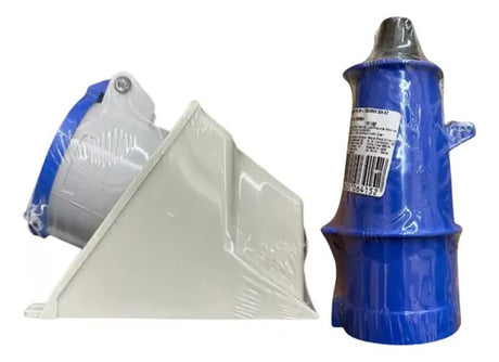Kit Tomada N4209 + Plug N4279 32a 3p+t 220/240v Azul Steck Azul