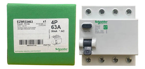 Interruptor Diferencial Idr 4p 63a 30ma Ez9r33463 Schneider