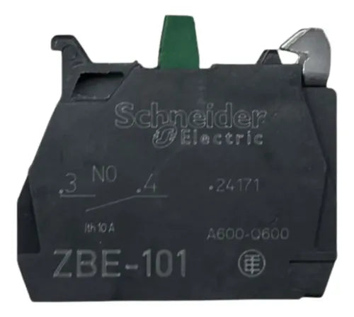 Kit Com 5 Peças: Bloco De Contato 1na Zbe101 Schneider Verde -