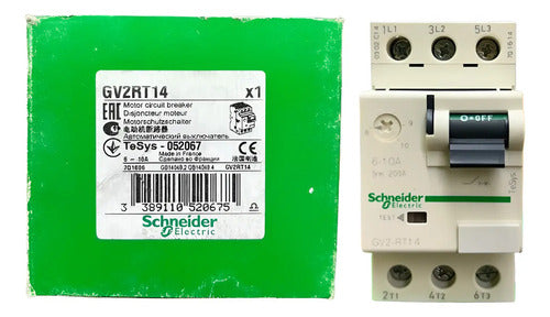 Disjuntor Motor Tesys Deca 6-10a Alavanca Gv2rt14 Schneider 690v 50-60 Hz