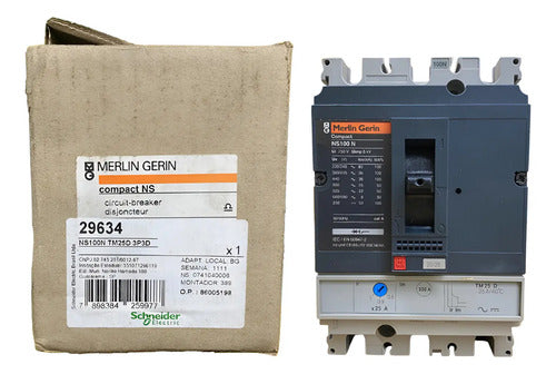 Disjuntor Tripolar 25a Ns100n-tm25d 29634 Merlin Gerlin