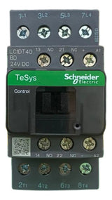 Contator Tesys 4p 40a Ac-1 24vcc 1na+1nf Lc1dt40bd Schneider 24vcc