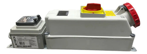 Tomada De Sobrepor 3p+t 63a 380/415v 6h Vm S4506ddr Steck Vermelho