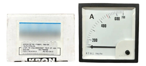 Amperimetro Fm96pc 700/5a Travamento Em 484a Ip54 Kron