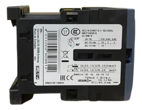 Contator Auxiliar 3rh2140-1bb40 Siemens 220v