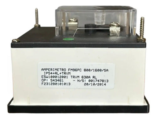 Amperimetro Fm96pc 800/1600/5a Travamento Em 630a Ip54 Kron