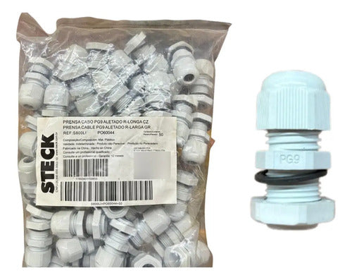 Kit Com 25 Peças: Prensa Cabo Pg9 S800li Cinza Steck