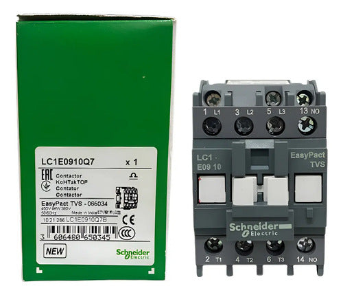 Contator 3p Easypact Tvs 9a 1na 380vca Lc1e0910q7 Schneider 380v