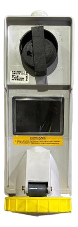 Tomada Ss3204b 2p+t 32a 100/130v 4h Amarela Bq Steck Amarelo