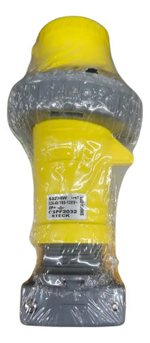 Plug S3274w 2p+t 32a 100/130v 4h Amarelo Steck 100/130v