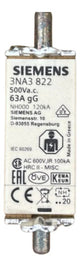 Kit Com 5: Fusível Nh000 Retardado 63a 500v 3na3822 Siemens 500v