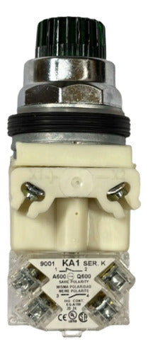 Botão 30mm Metálico 1naf Verde 9001k2l38lggh13 Schneider Verde -