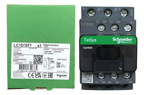 Contator Tesys 3p 12a 110vca 1na+1nf Lc1d12f7 Schneider 110vca