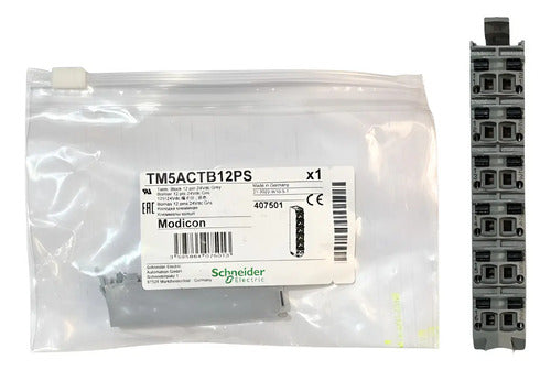 Borneira P/ Modulo Alimentação 12 Vias Tm5actb12ps Schneider 24vcc