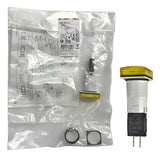 Sinalizador 16mm Retangular Led Amarelo Xb6dv5bb Schneider 12-24vca/cc