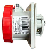 Tomada N4546 Embutir 63a 3p+t 380/440v Vermelha Ip67 Steck Vermelho
