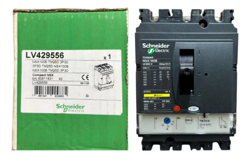 Disjuntor Tripolar 25a 690v Nsx100b-tm25d Lv429556 Schneider