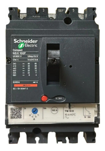 Disjuntor Tripolar 16a Nsx100f-tm16d Lv429627 Schneider