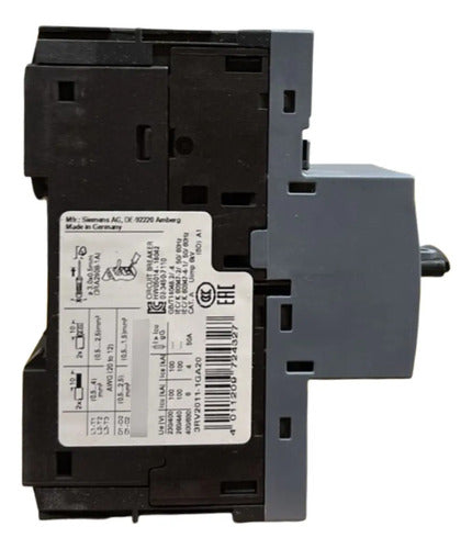 Disjuntor Motor 4,5-6,3a 3rv2011-1ga20 Siemens Não Informado 50