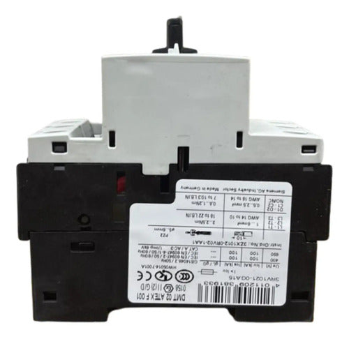 Disjuntor Motor 3rv1021-0ga15 0,45-0,63a Siemens  Não Informado 50/60hz