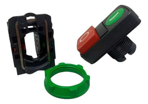 Kit Com 30: Botão 22mm Verde/vermelho Xb5al73415 Schneider Verde E Vermelho Não Se Aplica