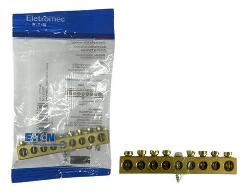 Kit C/ 8: Barramento Neutro E Terra De 8 Furos Elqd-nt Eaton