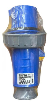 Plug N3076w 16a 2p+t 220/240v 6h Azul Steck 200/250v