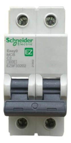Disjuntor Easy9 2p 2a 3ka 400vca Curva C Ez9f33202 Schneider
