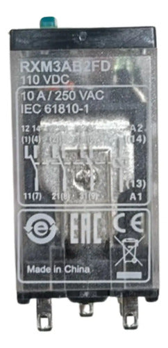 Kit Com 2: Rele Miniatura 3c/o 10a Rxm3ab2fd Schneider 110vcc